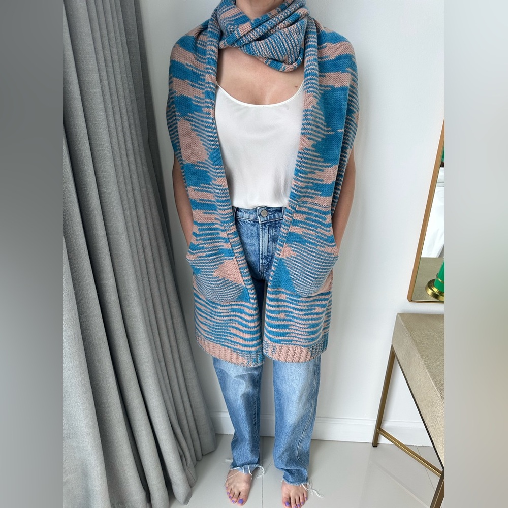 Missoni Blue and Pink Scarf & Wrap